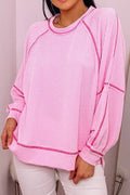 COZY UP PINK TEXTURED TOP **SHIPPING EXPECTED TO BEGIN ON DATE 8/30**