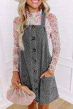 Load image into Gallery viewer, Front Button Pocketed Denim Dress
