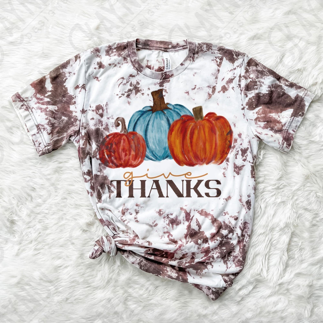 Give Thanks - Hand distressed tee