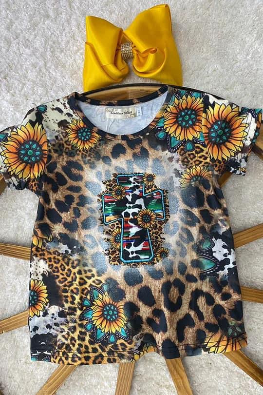 Cheetah Sunflower Youth Tee