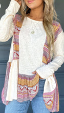 Load image into Gallery viewer, Western Patchwork Ruffled Babydoll Top (Ships 8/31)
