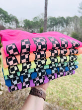 Load image into Gallery viewer, Neon Checkered Mama Graphic Tee
