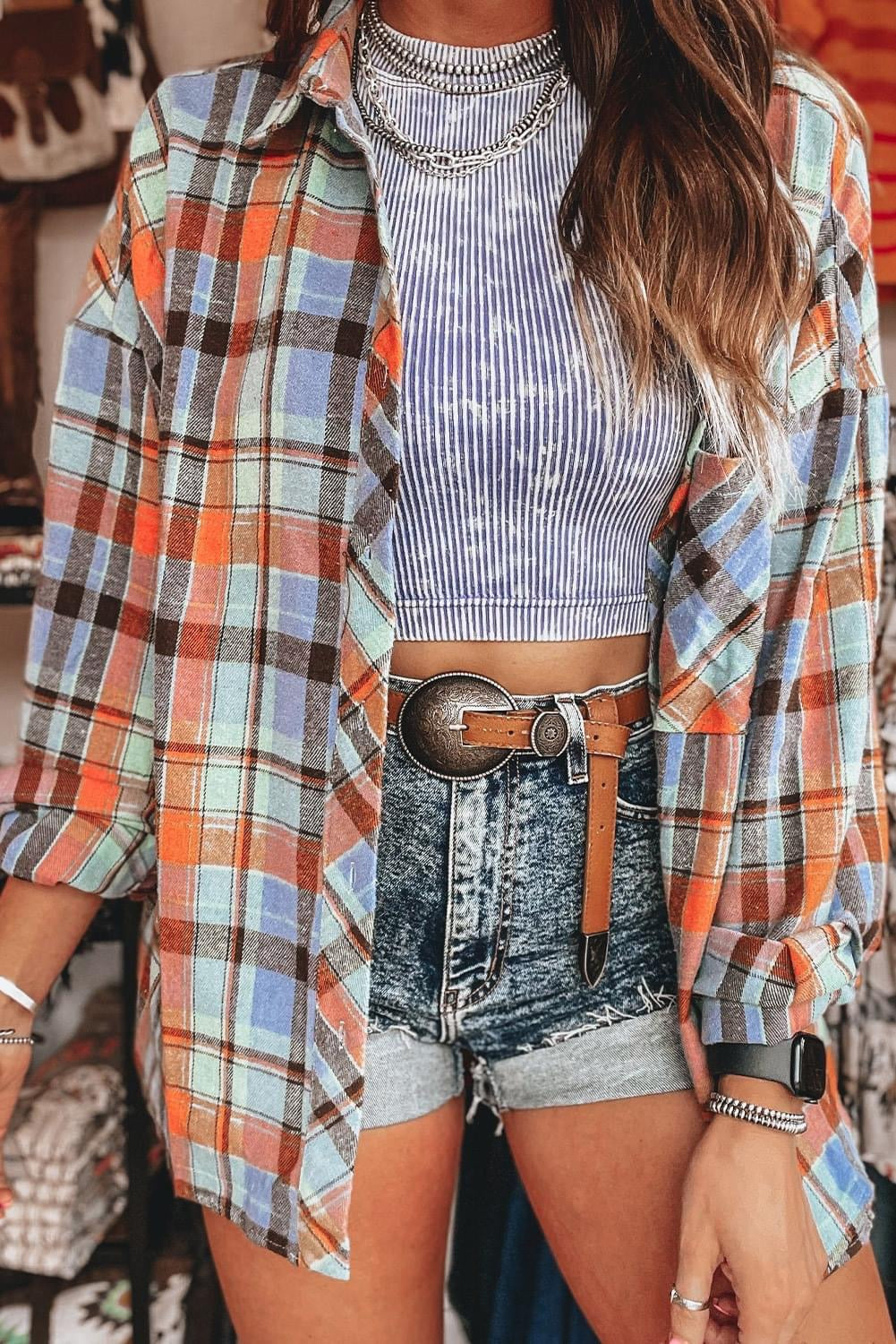 Plaid Print Loose Vintage Flannel
