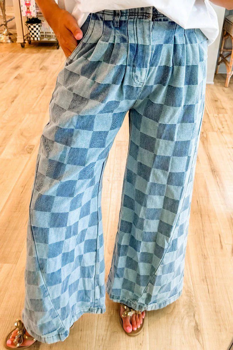 THE ALICE DUSK BLUE WIDE LEG JEANS **SHIPPING EXPECTED TO BEGIN ON DATE 9/23**