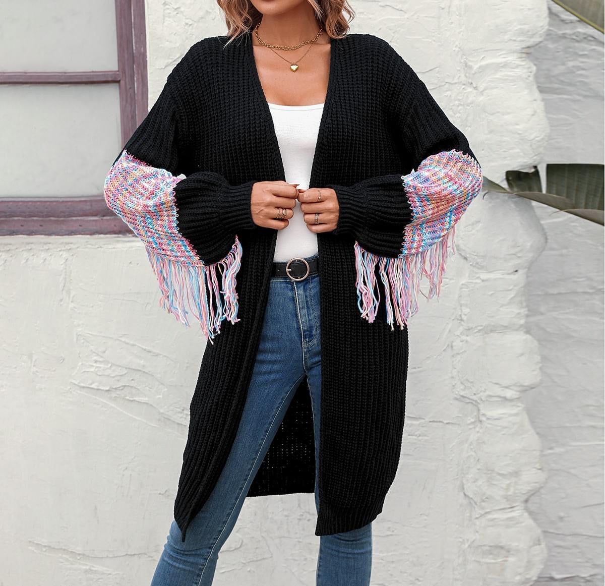 Rainbow Fringe Cardigan