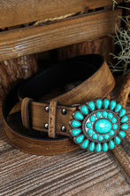 Load image into Gallery viewer, Ridgeway Turquoise Concho Belt

Ships 7 days
