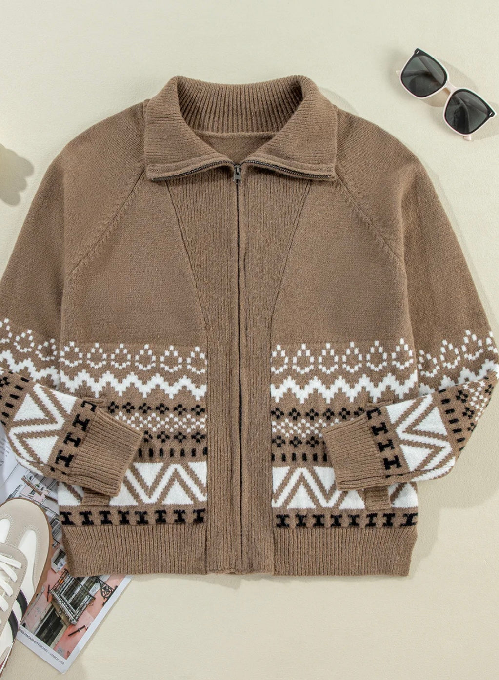 Western Zip up Cardigan