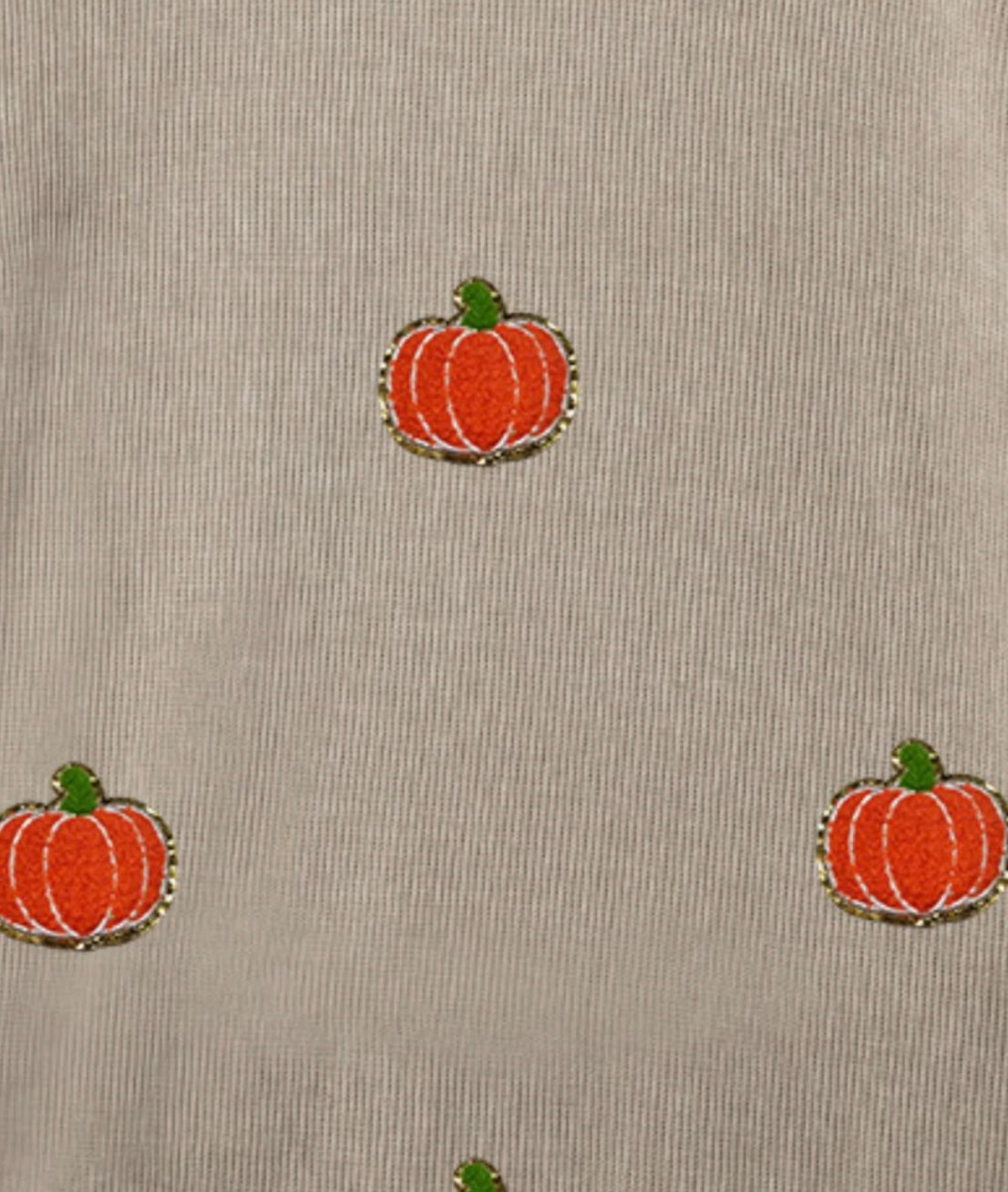 Pumpkin Round Neck Long Sleeve Sweatshirt