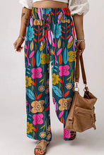 Load image into Gallery viewer, BLOSSOM BREEZE GREEN SMOCKED PANTS
