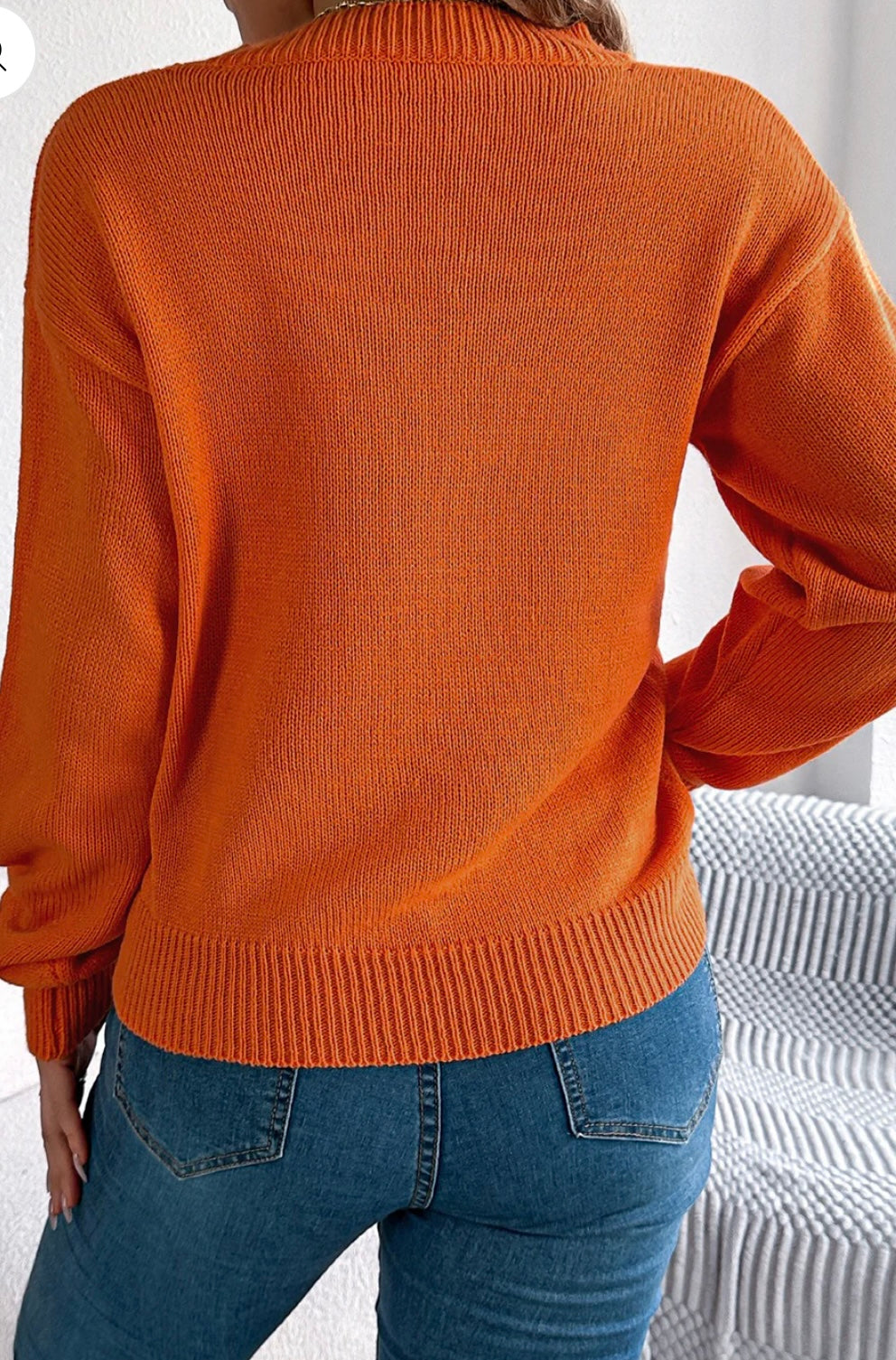 Halloween Spooky Face Hollowed Pattern Casual Sweater