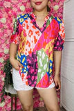 Multi Color Leopard Top