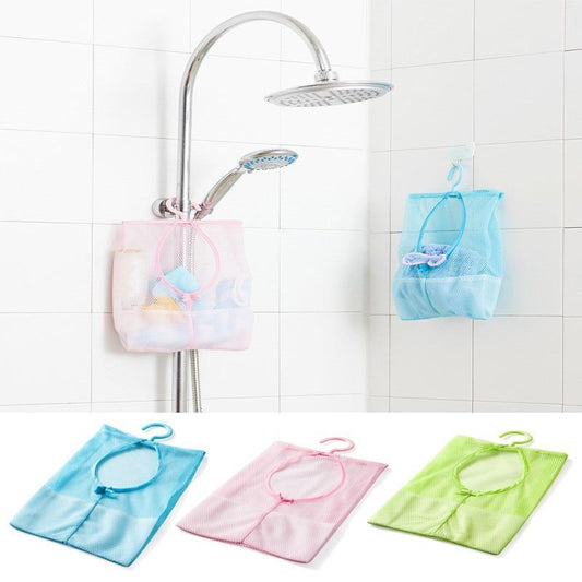 Bathroom Multifunctional Hanging Storage Mesh Bags Eco-Friendly Mesh Bath Toys Baskets For Bathroom For Storage Items Stevvex