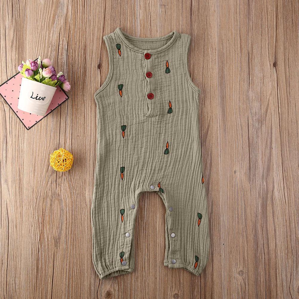 Baby Romper Sleeveless Newborn Baby Girl Boy Clothes Cactus Print Romper Jumpsuit Soft Baby Outfit One Piece Jumpsuit Pajamas Stevvex