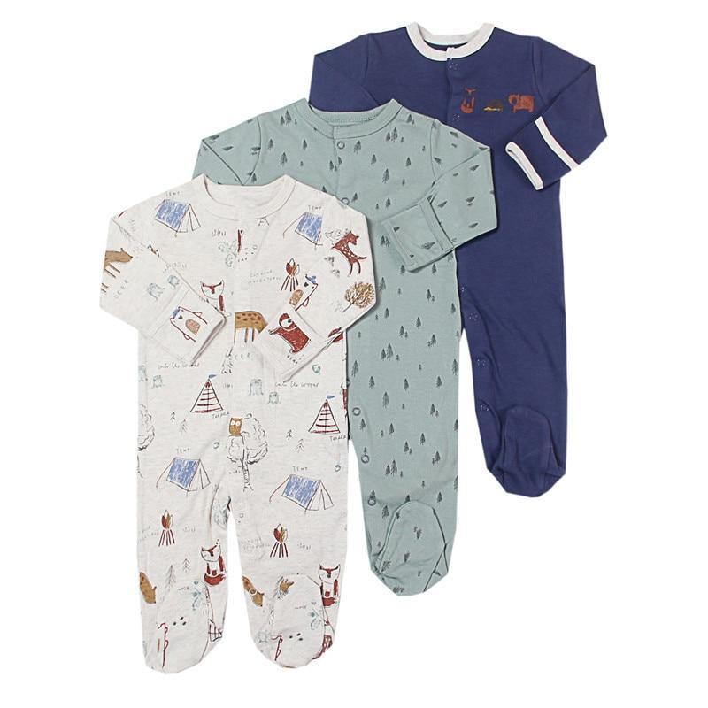 3pcs Set Baby Romper Newborn Sleep suit Flower Baby Rompers Infant Baby Clothes Long Sleeve Newborn Jumpsuits Pajamas for Kids Stevvex