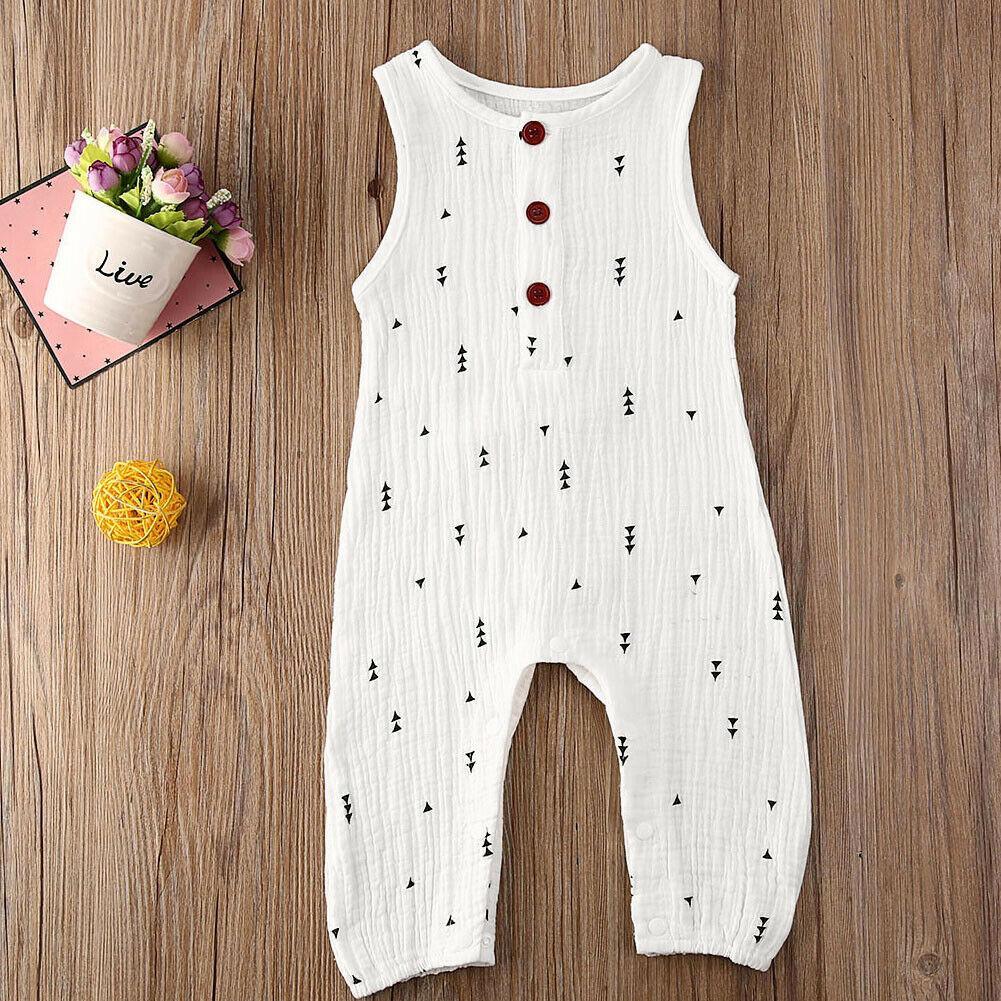 Baby Romper Sleeveless Newborn Baby Girl Boy Clothes Cactus Print Romper Jumpsuit Soft Baby Outfit One Piece Jumpsuit Pajamas Stevvex