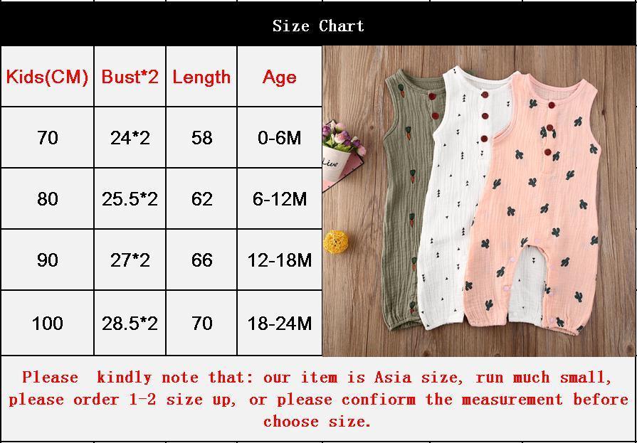 Baby Romper Sleeveless Newborn Baby Girl Boy Clothes Cactus Print Romper Jumpsuit Soft Baby Outfit One Piece Jumpsuit Pajamas Stevvex