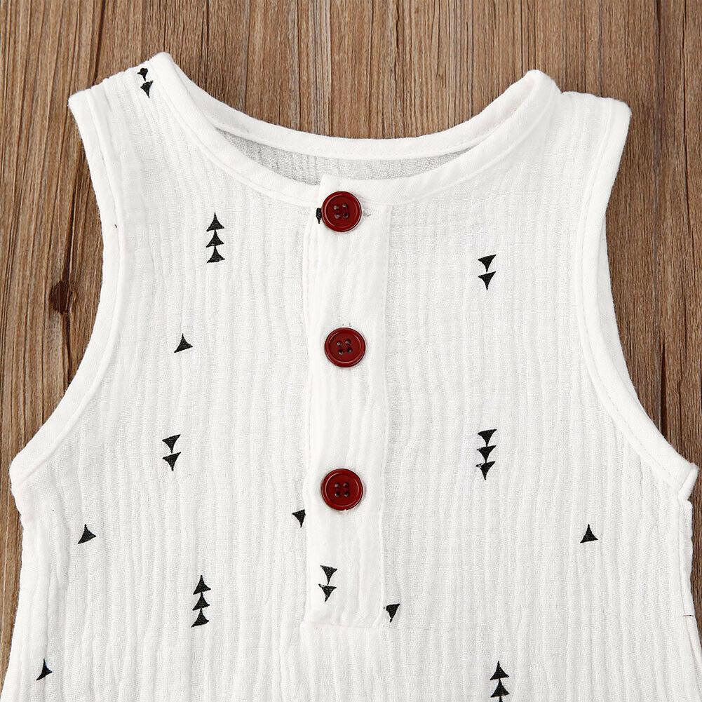 Baby Romper Sleeveless Newborn Baby Girl Boy Clothes Cactus Print Romper Jumpsuit Soft Baby Outfit One Piece Jumpsuit Pajamas Stevvex