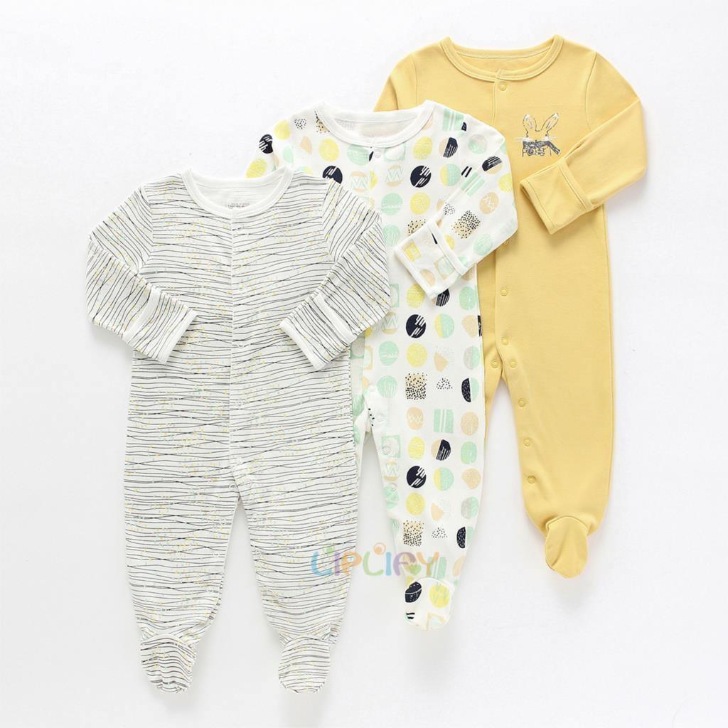 3pcs Set Baby Romper Newborn Sleep suit Flower Baby Rompers Infant Baby Clothes Long Sleeve Newborn Jumpsuits Pajamas for Kids Stevvex
