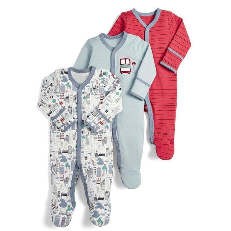 3pcs Set Baby Romper Newborn Sleep suit Flower Baby Rompers Infant Baby Clothes Long Sleeve Newborn Jumpsuits Pajamas for Kids Stevvex