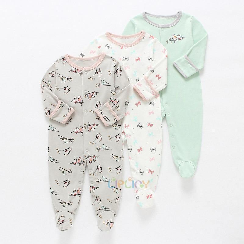 3pcs Set Baby Romper Newborn Sleep suit Flower Baby Rompers Infant Baby Clothes Long Sleeve Newborn Jumpsuits Pajamas for Kids Stevvex