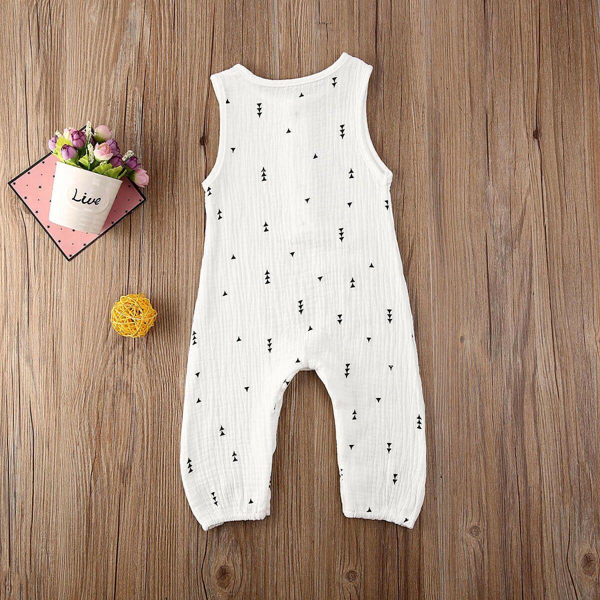 Baby Romper Sleeveless Newborn Baby Girl Boy Clothes Cactus Print Romper Jumpsuit Soft Baby Outfit One Piece Jumpsuit Pajamas Stevvex
