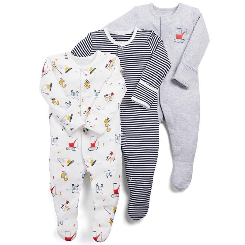 3pcs Set Baby Romper Newborn Sleep suit Flower Baby Rompers Infant Baby Clothes Long Sleeve Newborn Jumpsuits Pajamas for Kids Stevvex