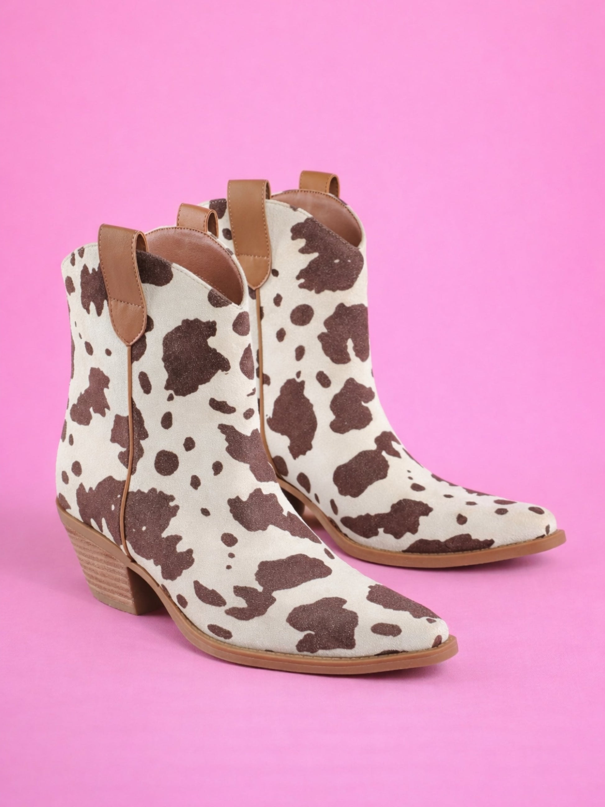 Braylynn Cow Print Boots Willow Boutique
