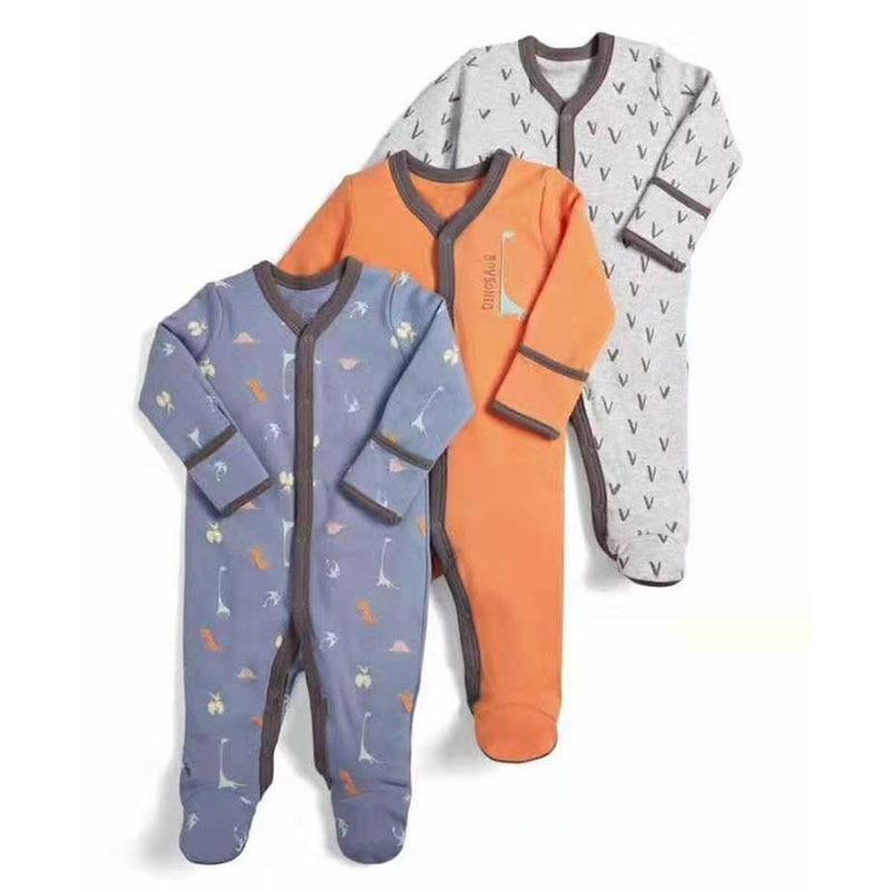 3pcs Set Baby Romper Newborn Sleep suit Flower Baby Rompers Infant Baby Clothes Long Sleeve Newborn Jumpsuits Pajamas for Kids Stevvex