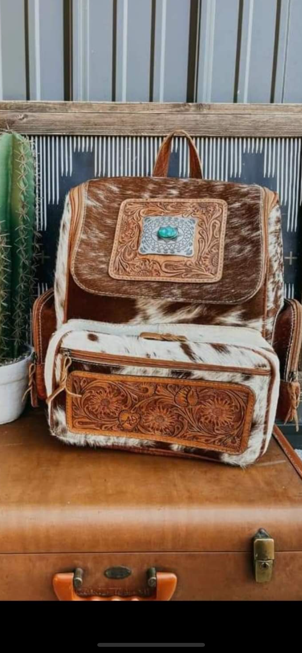 CowHide Backpack Bag