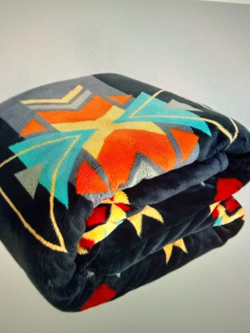 Aztec Black Blanket