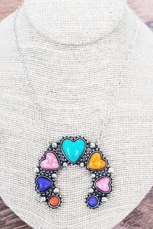 Multi Color Heart Necklace