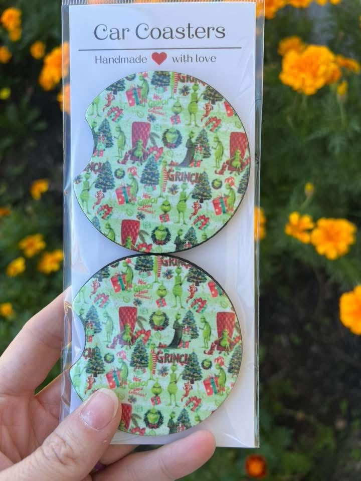 Green dude car coasters