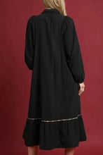 Load image into Gallery viewer, UNTAMED EDGE BLACK LONG DRESS **SHIPPING EXPECTED TO BEGIN ON DATE 11/15**
