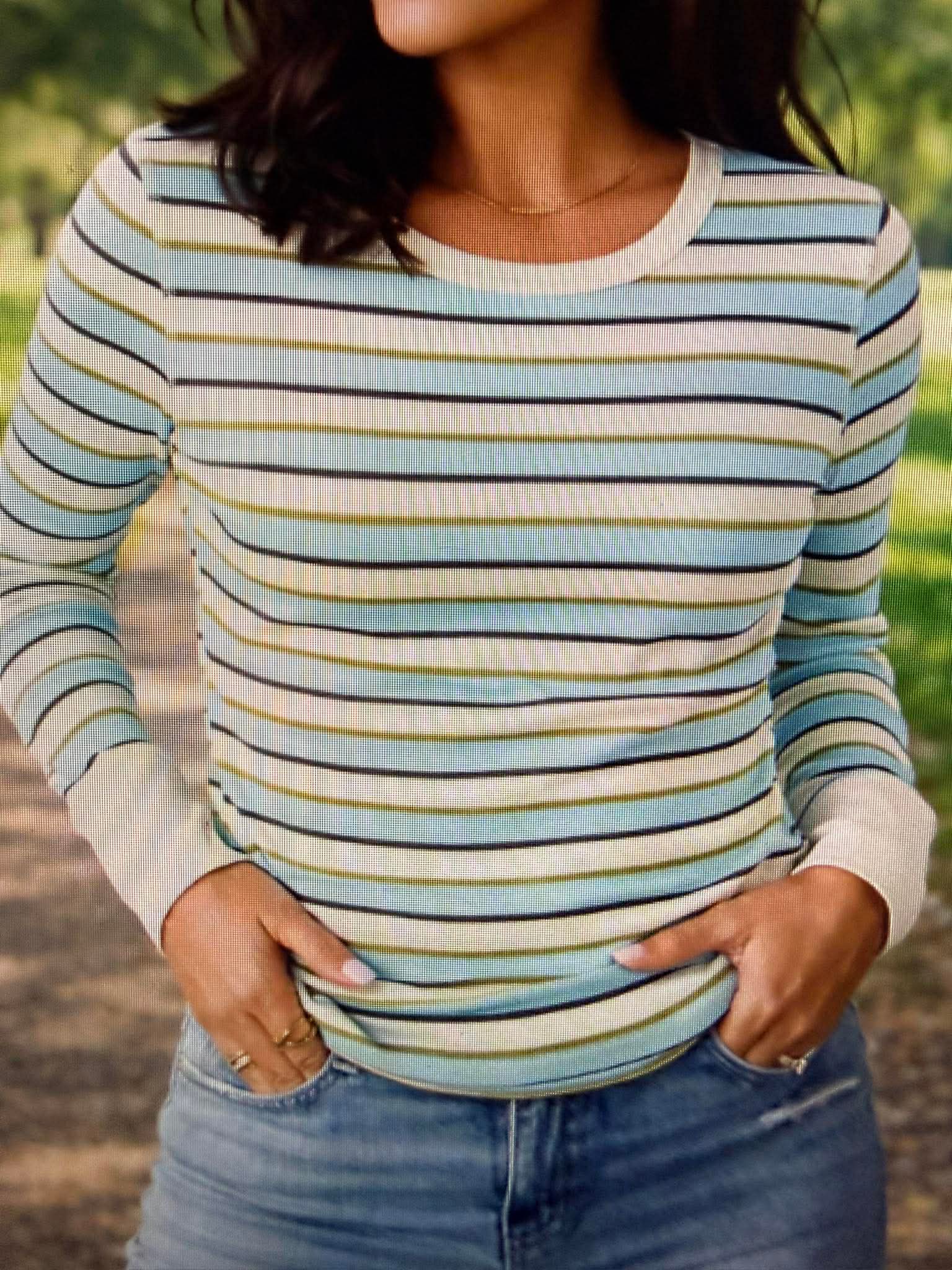 Multicolor Striped Knit Top