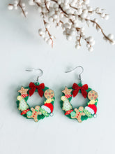 Load image into Gallery viewer, &quot;All Things Christmas&quot; Wreath Earrings
