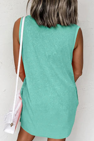 CASUALLY CHIC SEA GREEN MINI TANK DRESS **SHIPPING EXPECTED TO BEGIN ON DATE 6/14**