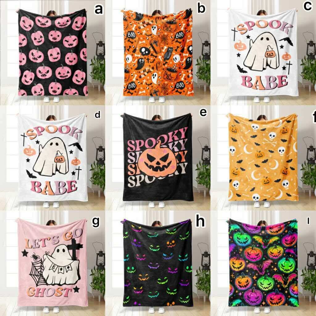 HALLOWEEN THEME SHERPA BLANKETS