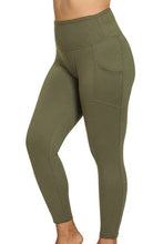 Load image into Gallery viewer, Dark Olive Zenana Butter Leggings
