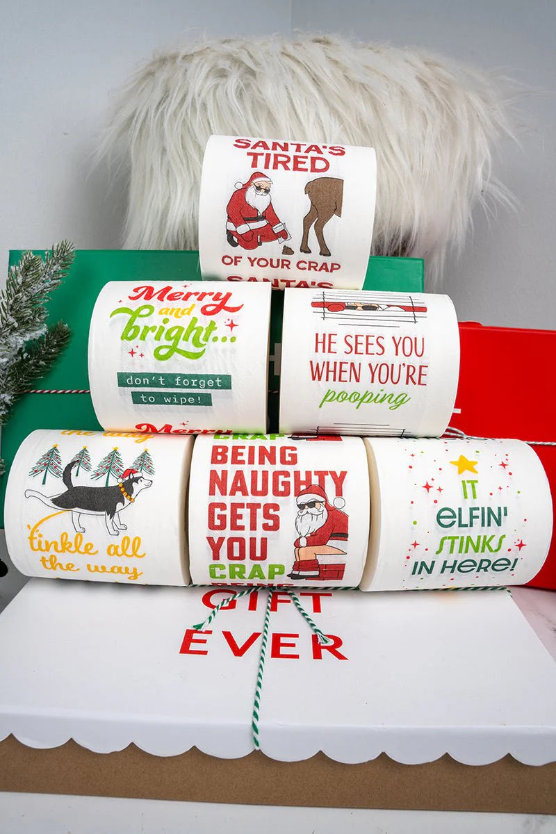 ONE NORTH POLE PLUMBING CO. HILARIOUS HOLIDAY TOILET PAPER - SHIPS ASSORTED