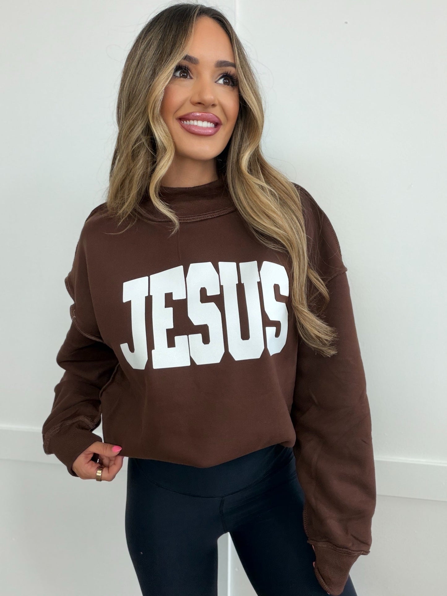 Tilly Jesus Reversible Oversized Mockneck Crew