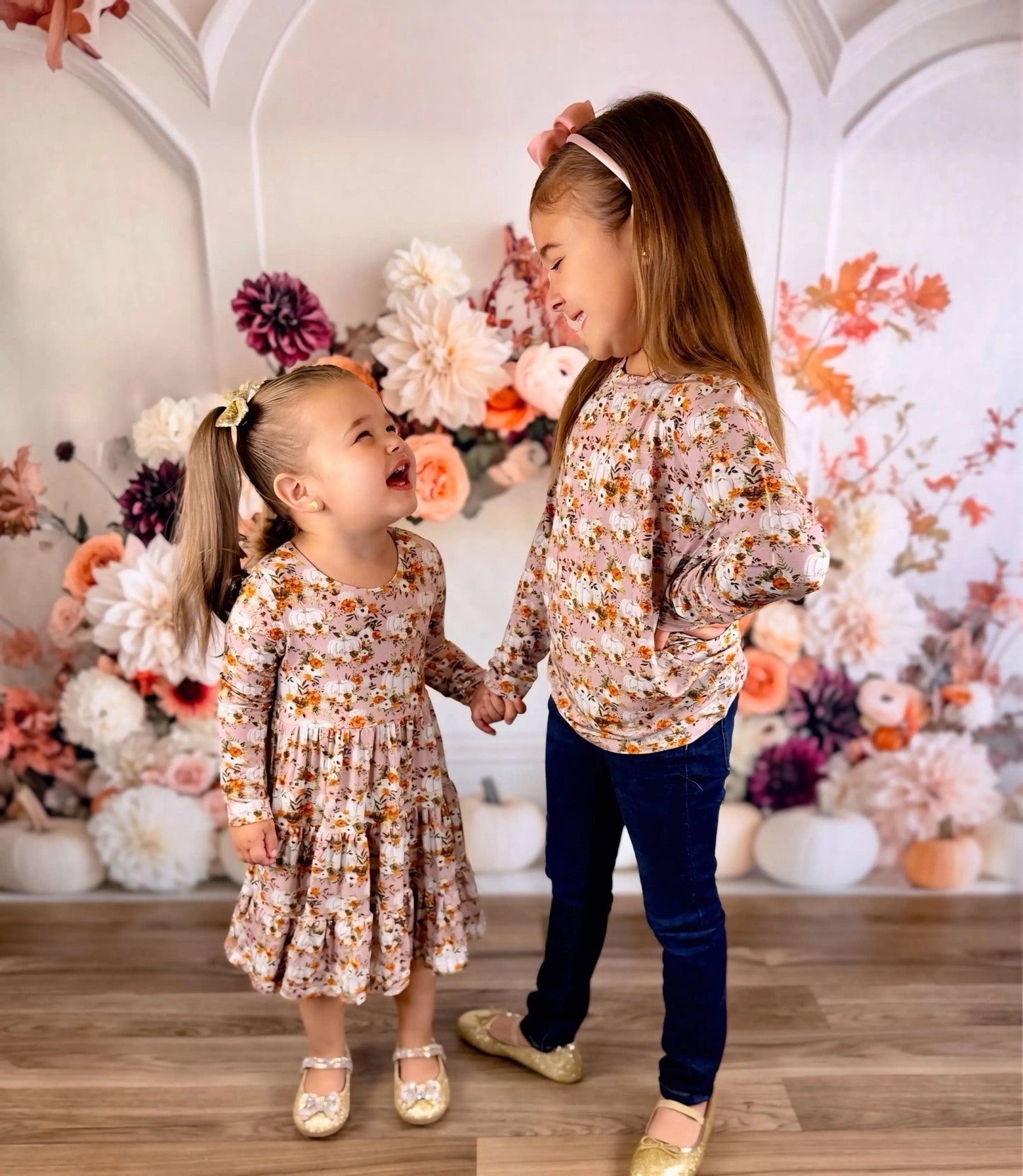 Long Sleeve Twirl Dress & Short Set