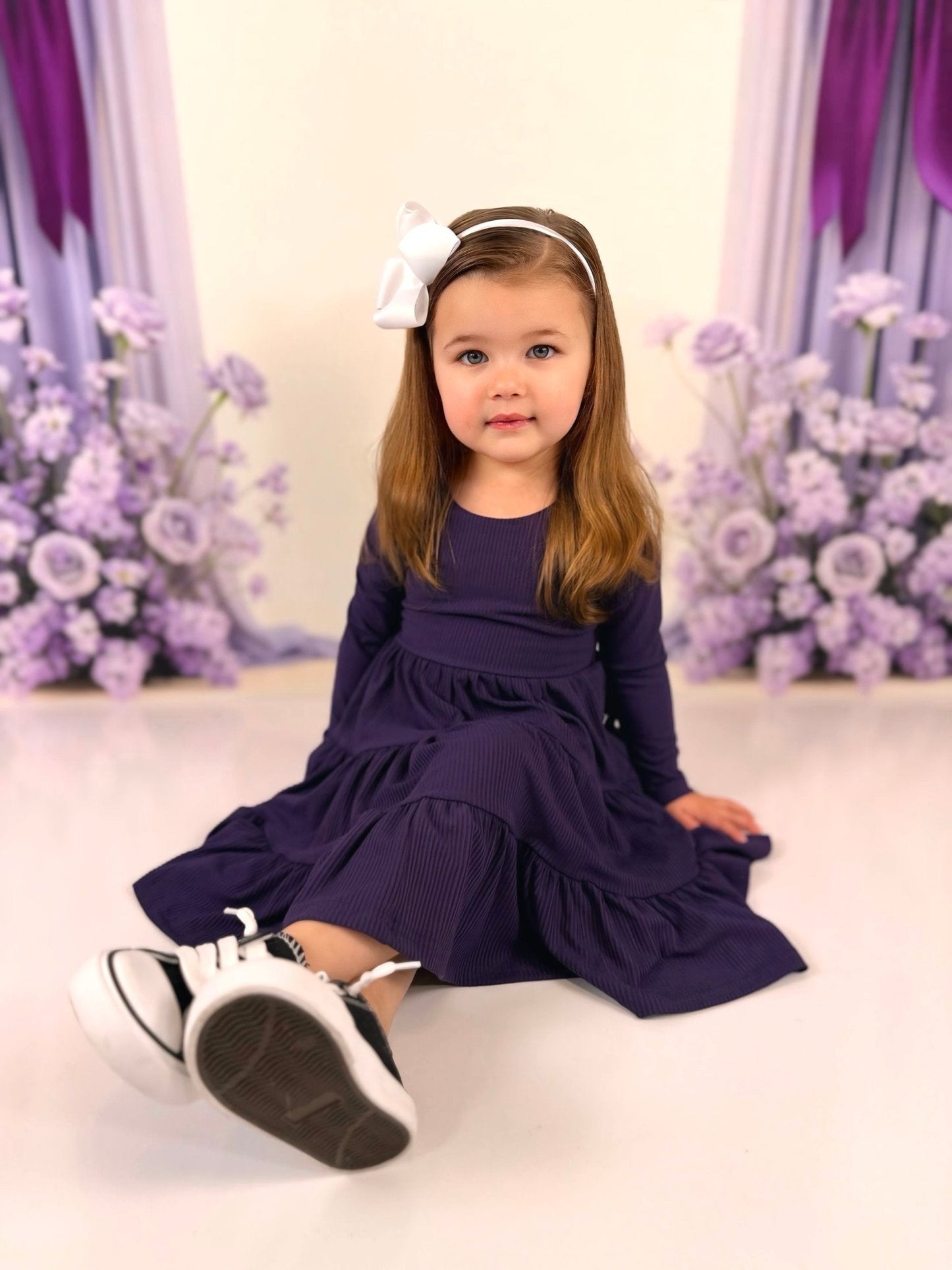 Long Sleeve Twirl Dress & Short Set