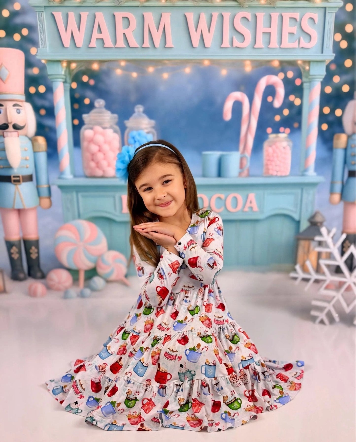 Long Sleeve Twirl Dress & Short Set