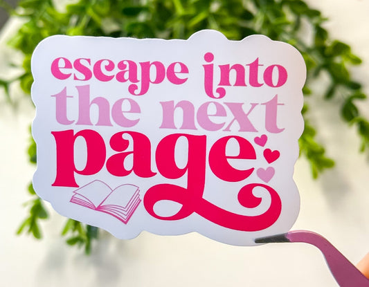 Escape into the Next Page Sticker