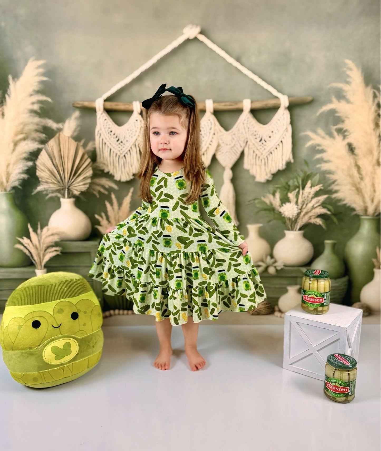 Long Sleeve Twirl Dress & Short Set