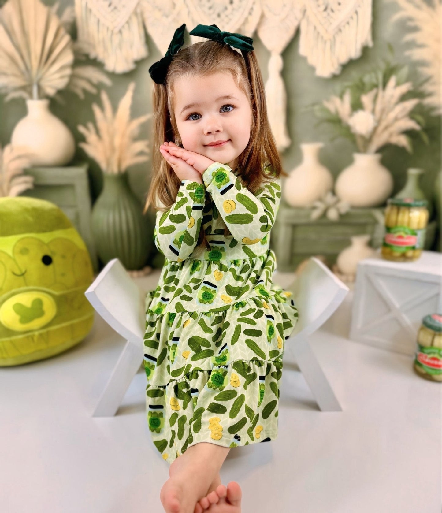 Long Sleeve Twirl Dress & Short Set