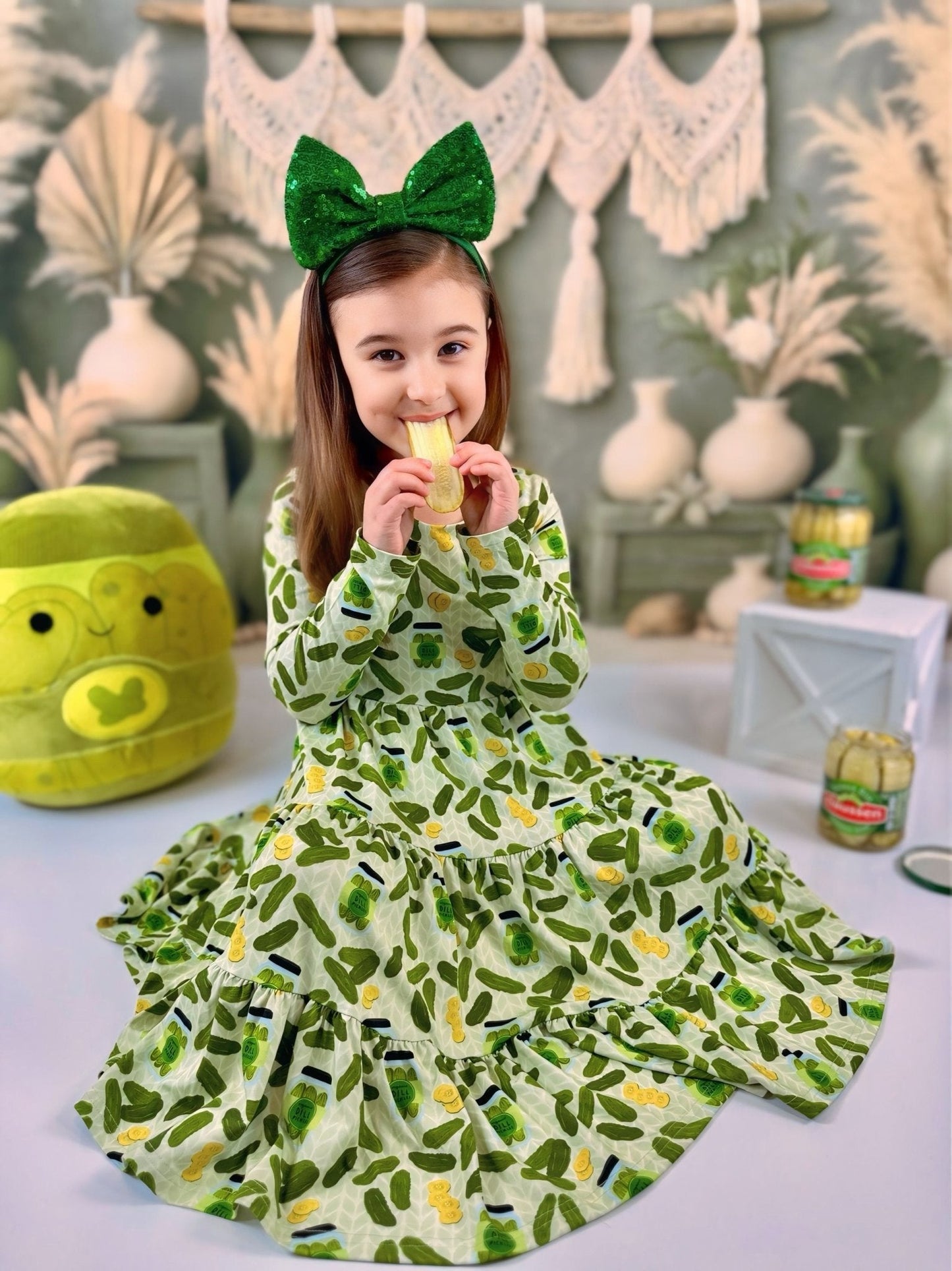 Long Sleeve Twirl Dress & Short Set