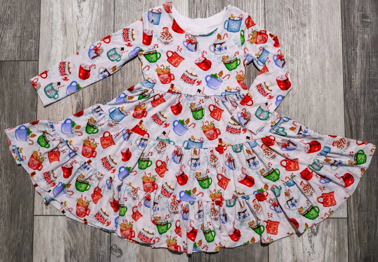 Long Sleeve Twirl Dress & Short Set