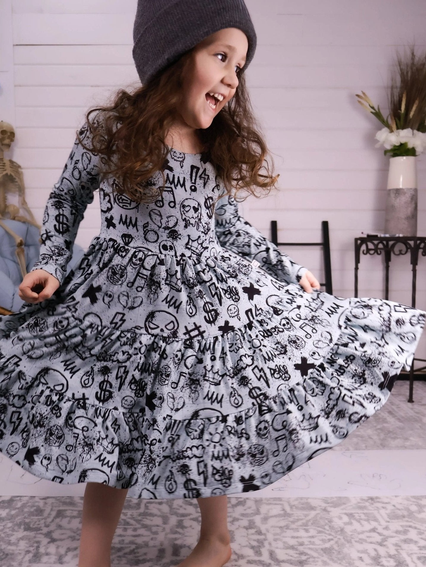 Long Sleeve Twirl Dress & Short Set