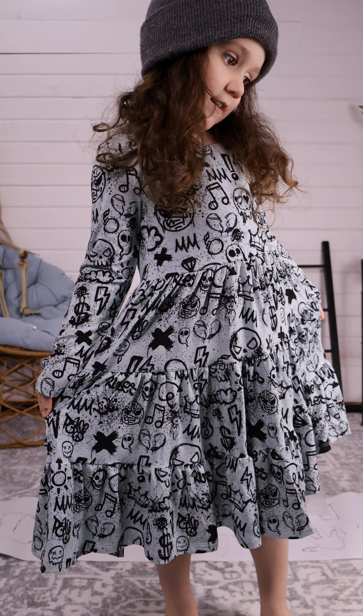 Long Sleeve Twirl Dress & Short Set